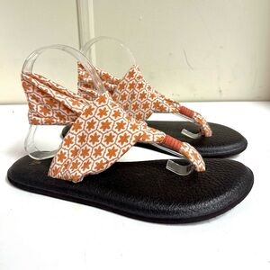 Sanuk Yoga Sling 2 boho beach resort summer sandals women’s size 9 prints